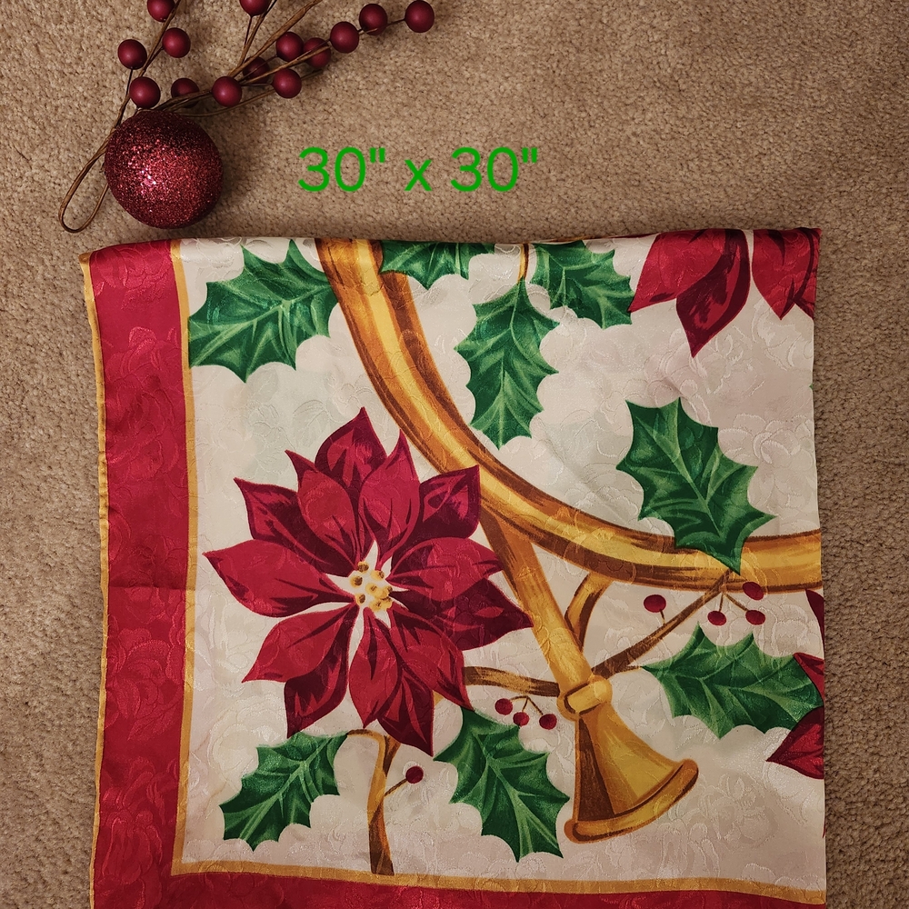 Festive Red and Green Holiday Scarf